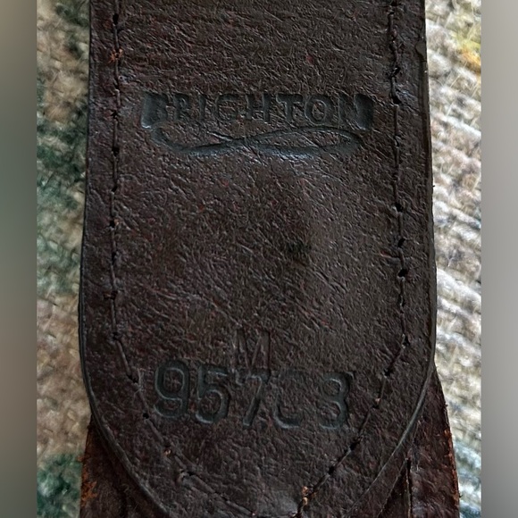 Brighton Ladies Brown Leather Bangkok Weaver Belt, Silver Engraved Buckle - Picture 10 of 13